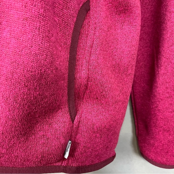 Eddie Bauer Pink Fleece Pullover Snap Neck Ling Sleeve Jacket - Picture 6 of 15